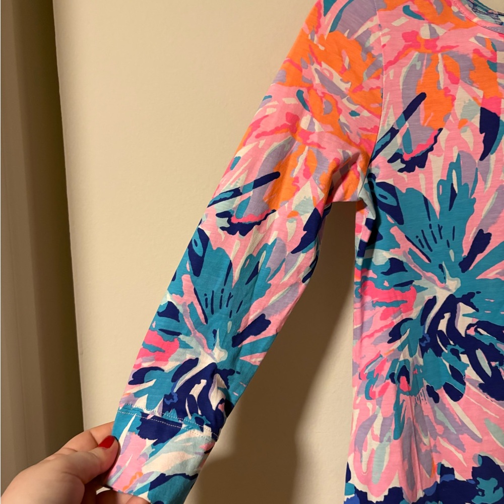 Lilly Pulitzer Marlowe Boatneck Cotton 3/4 Sleeve Dress Off Tropic XS - Picture 5 of 7